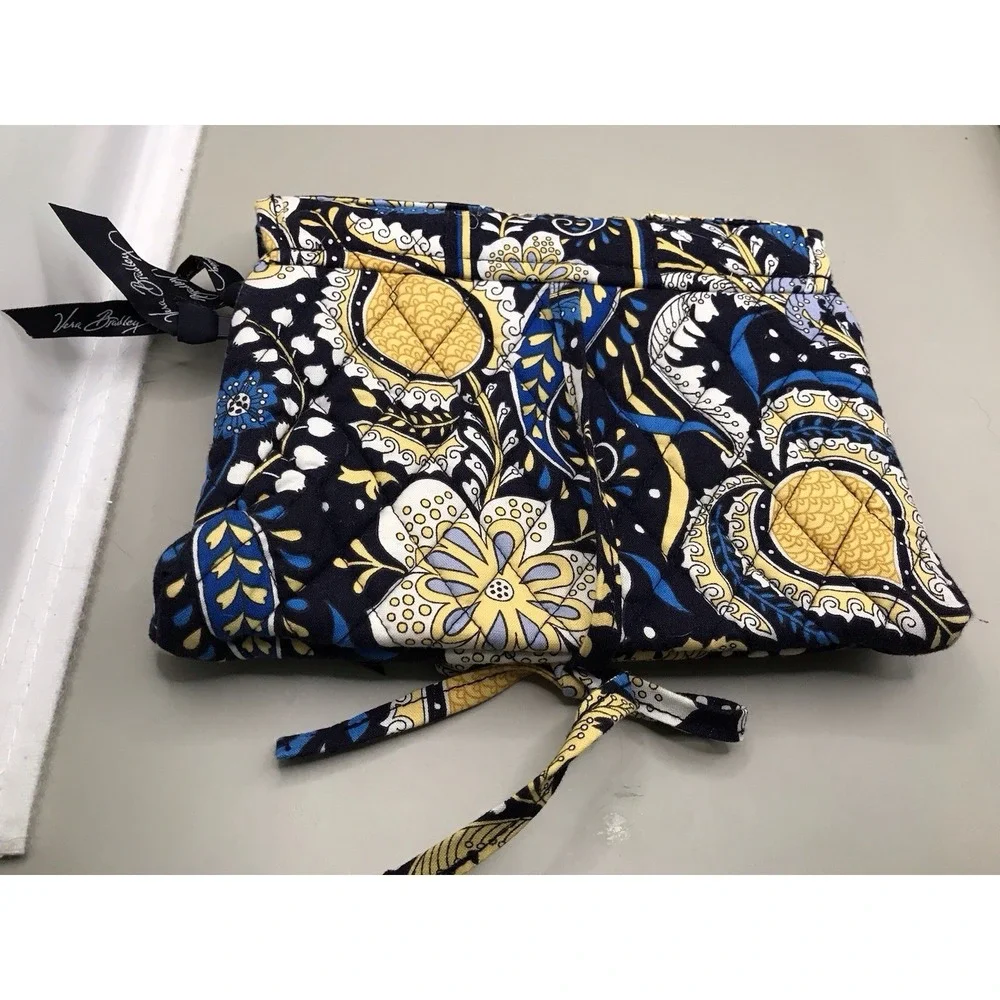 Organizer Make Up Bag Tie Close Ellie Blue Pattern Retired